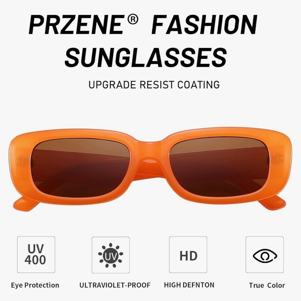 Przene Orange Fashion Sunglasses 🕶️